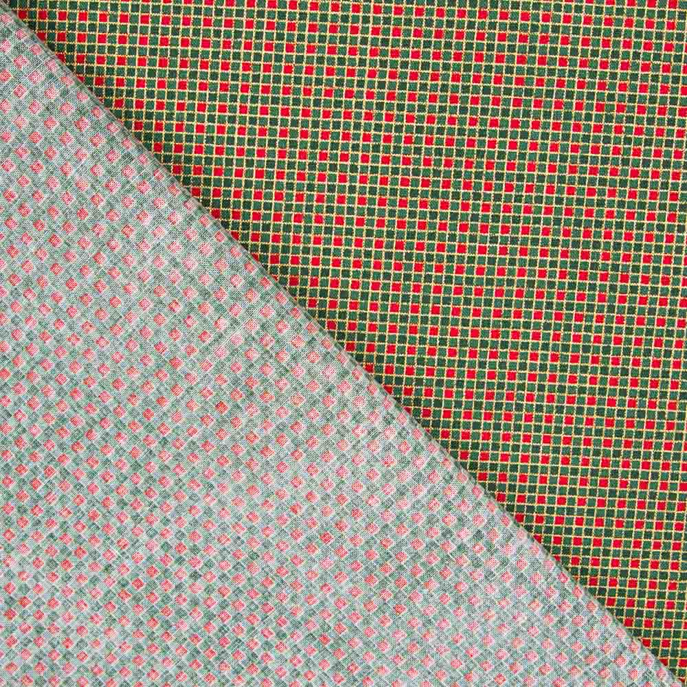 Algodão Natal Quadros Verde Ouro - Ribes y Casals