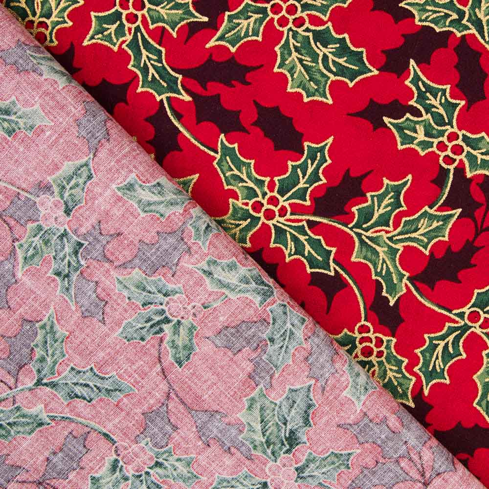 Algodão Natal Azevinho Vermelho - Ribes y Casals