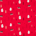 Algodão Natal Vermelho Trenós - Ribes y Casals