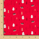 Algodão Natal Vermelho Trenós - Ribes y Casals