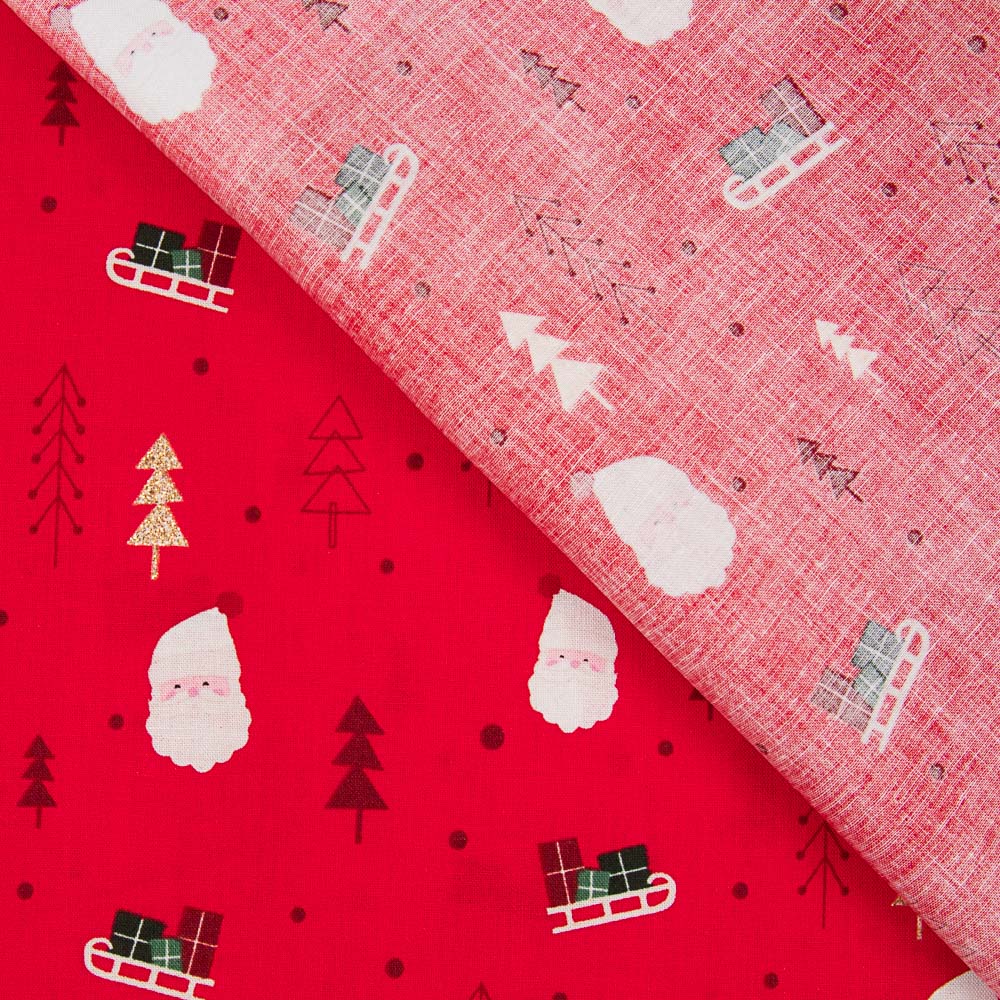 Algodão Natal Vermelho Trenós - Ribes y Casals