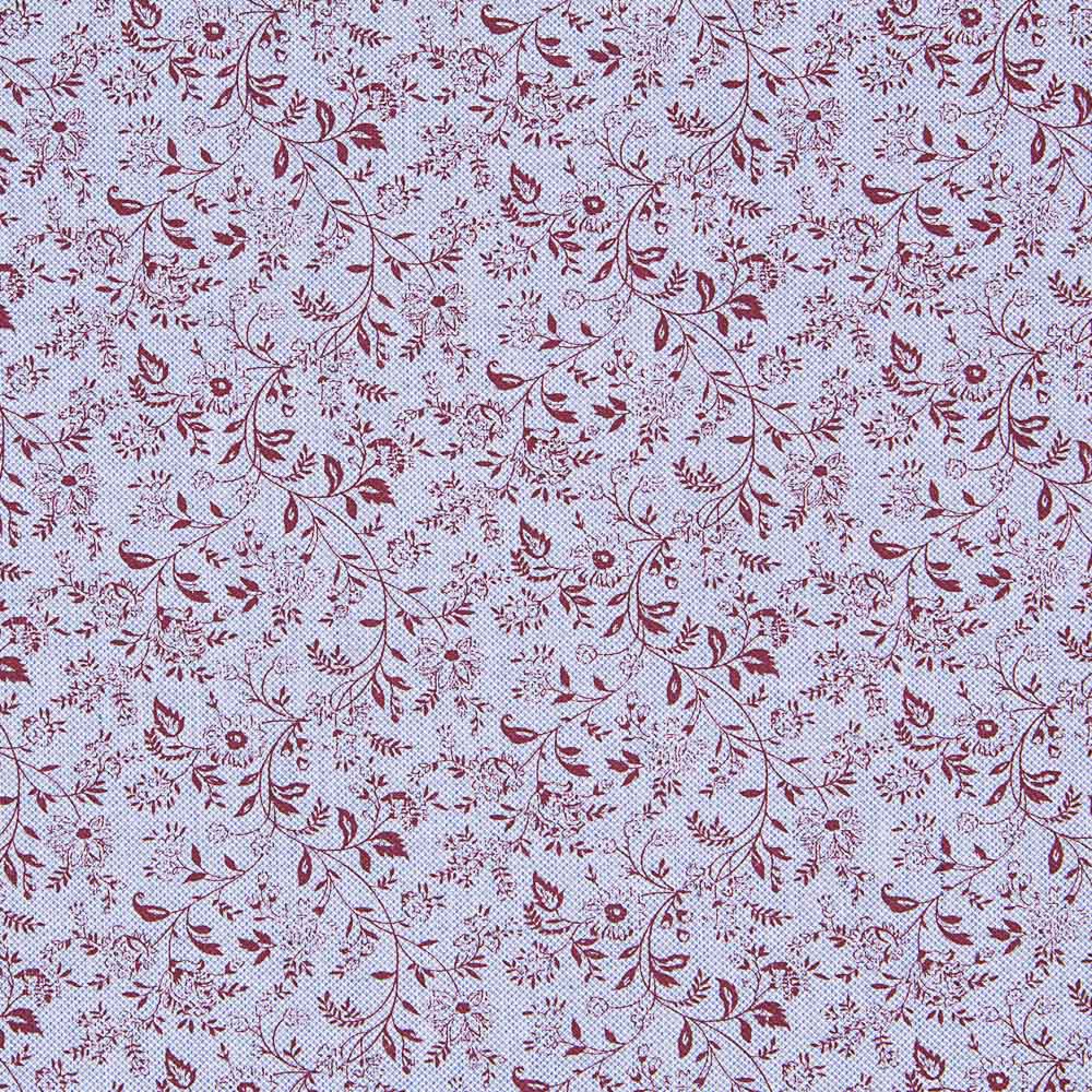 Oxford Algodão Floral Castanho - Ribes y Casals