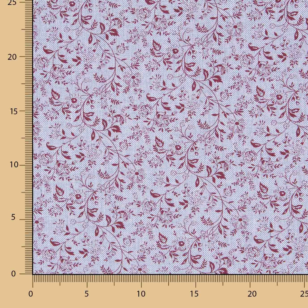 Oxford Algodão Floral Castanho - Ribes y Casals