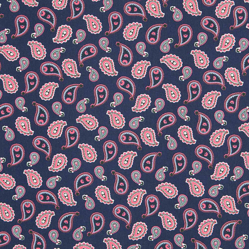 Algodão Paisley Azul - Ribes y Casals