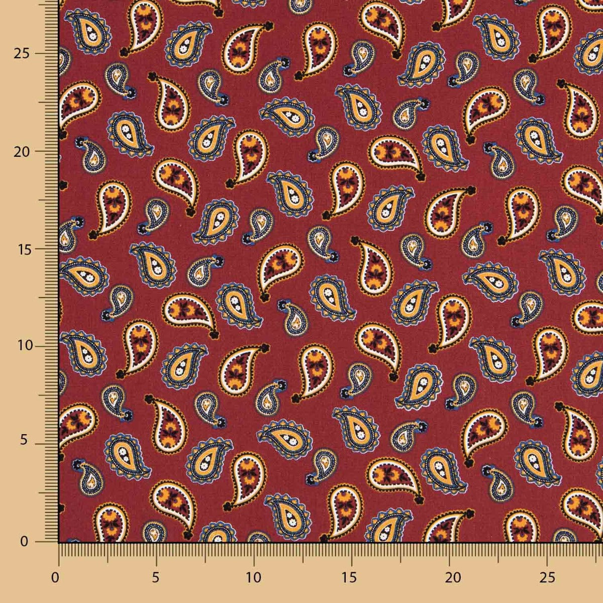 Algodão Paisley Castanho - Ribes y Casals