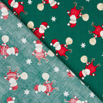 Sucatear Algodão Pai Natal Prendas Verde 40x140cm - Ribes y Casals