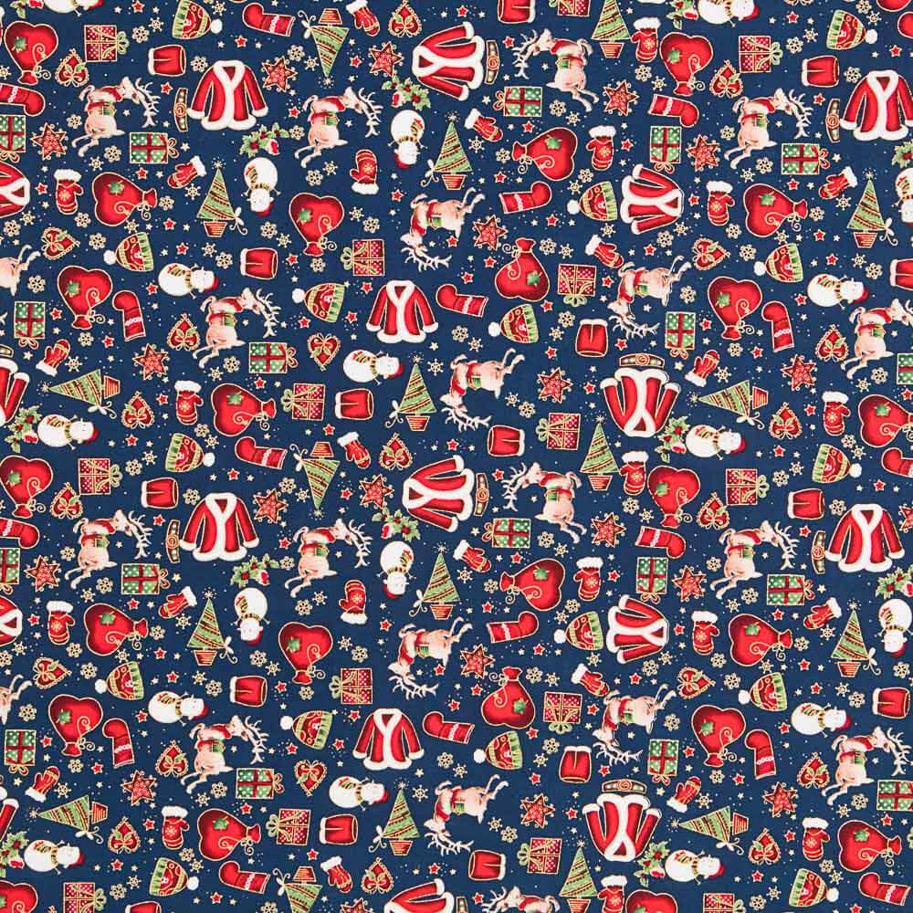 Casaco de Natal Azul Algodão - Ribes y Casals