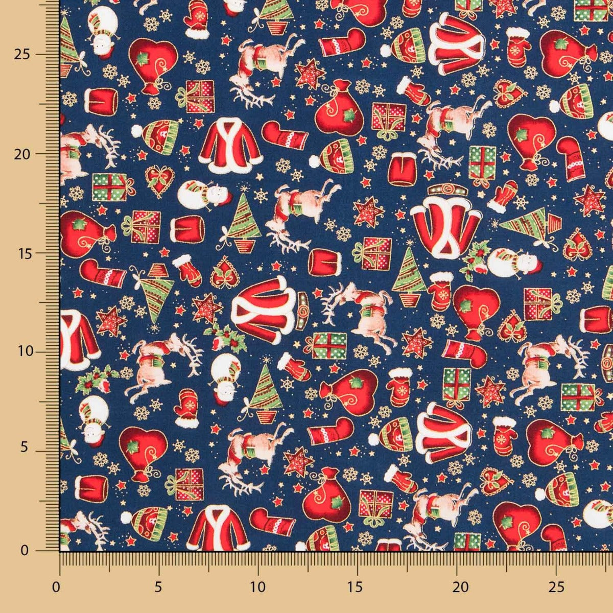 Casaco de Natal Azul Algodão - Ribes y Casals