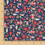 Retal Algodón Navidad Casaca Azul 95x140 cm - Ribes y Casals