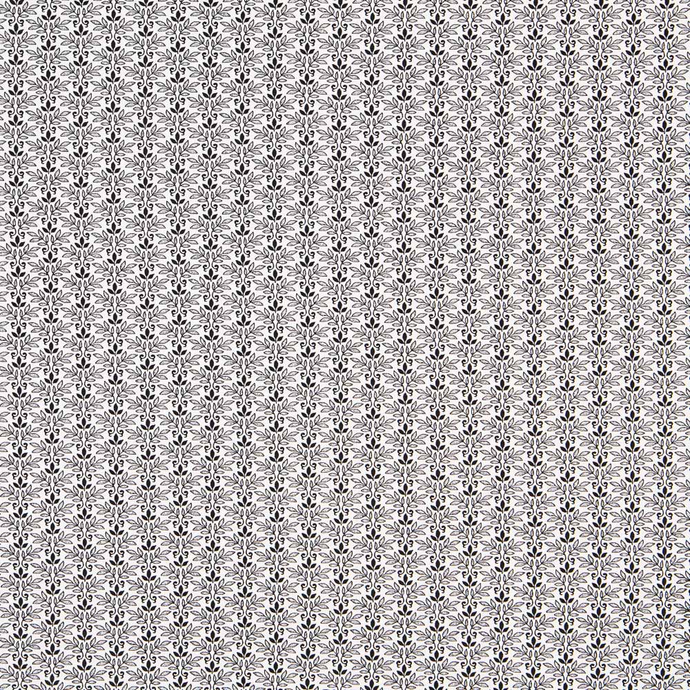 Algodão Patchwork Tri Leaf Preto - Ribes y Casals