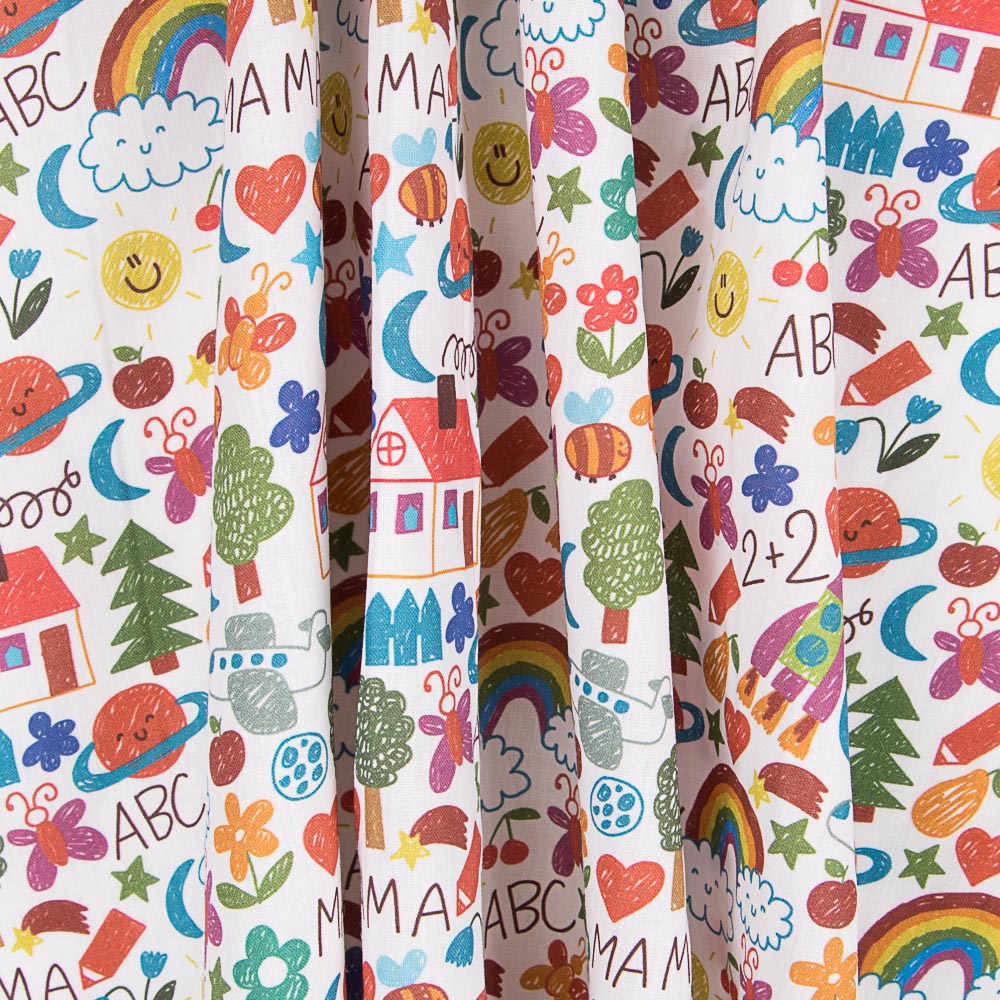 Algodão Popeline Infantil ABC - Ribes y Casals