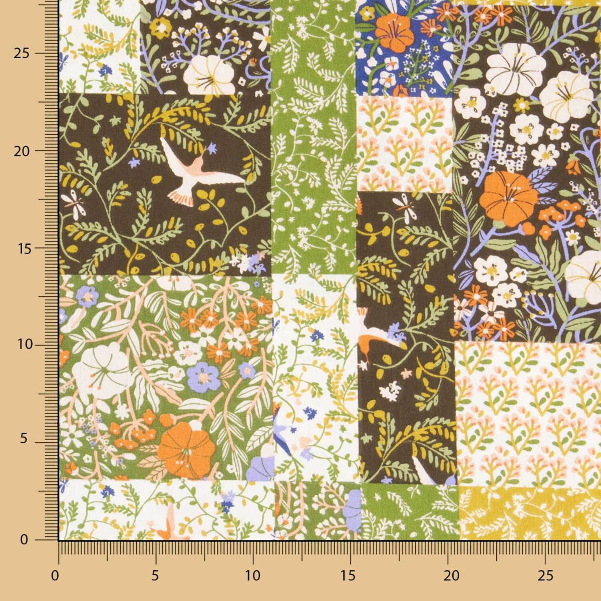 Popeline Algodão Mosaico Print - Ribes y Casals