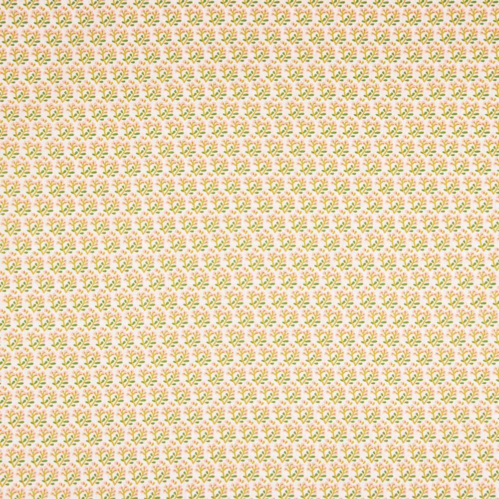 Popeline Algodão Plantas Branco - Ribes y Casals