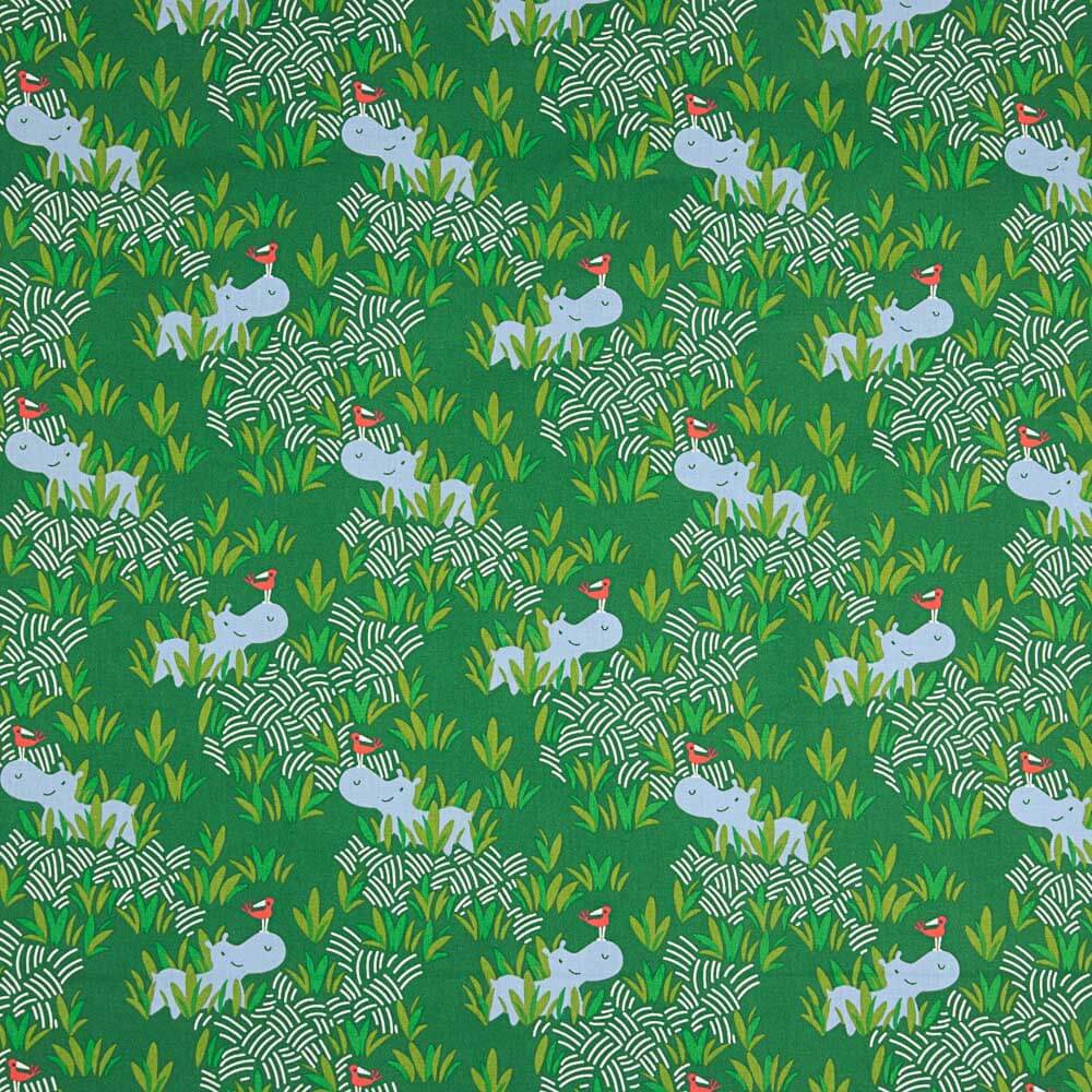 Popeline Algodão Hipopótamo - Ribes y Casals