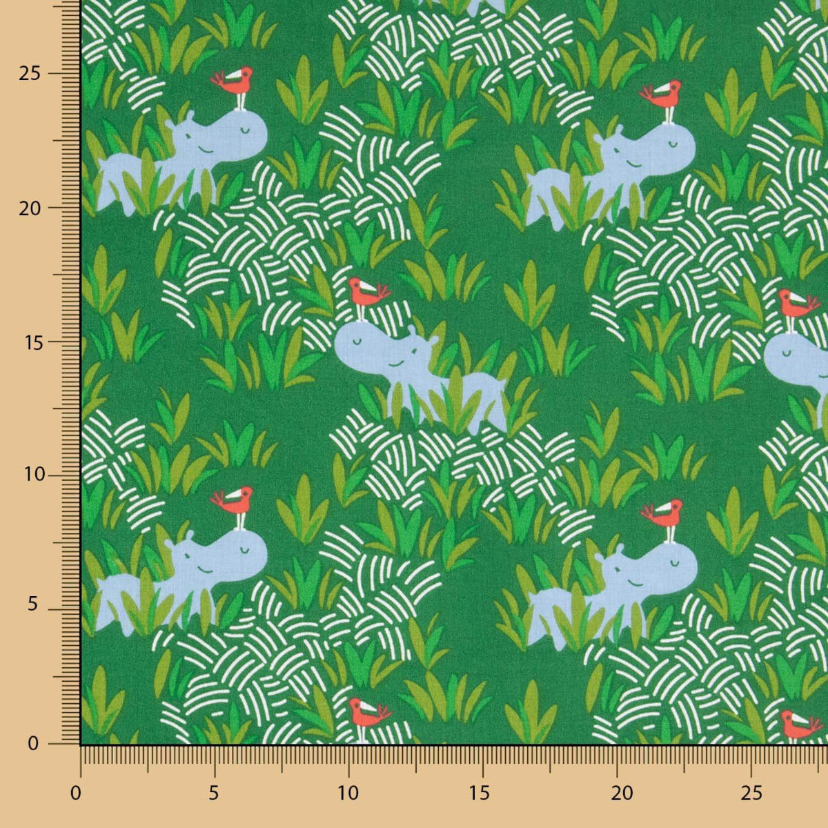 Popeline Algodão Hipopótamo - Ribes y Casals