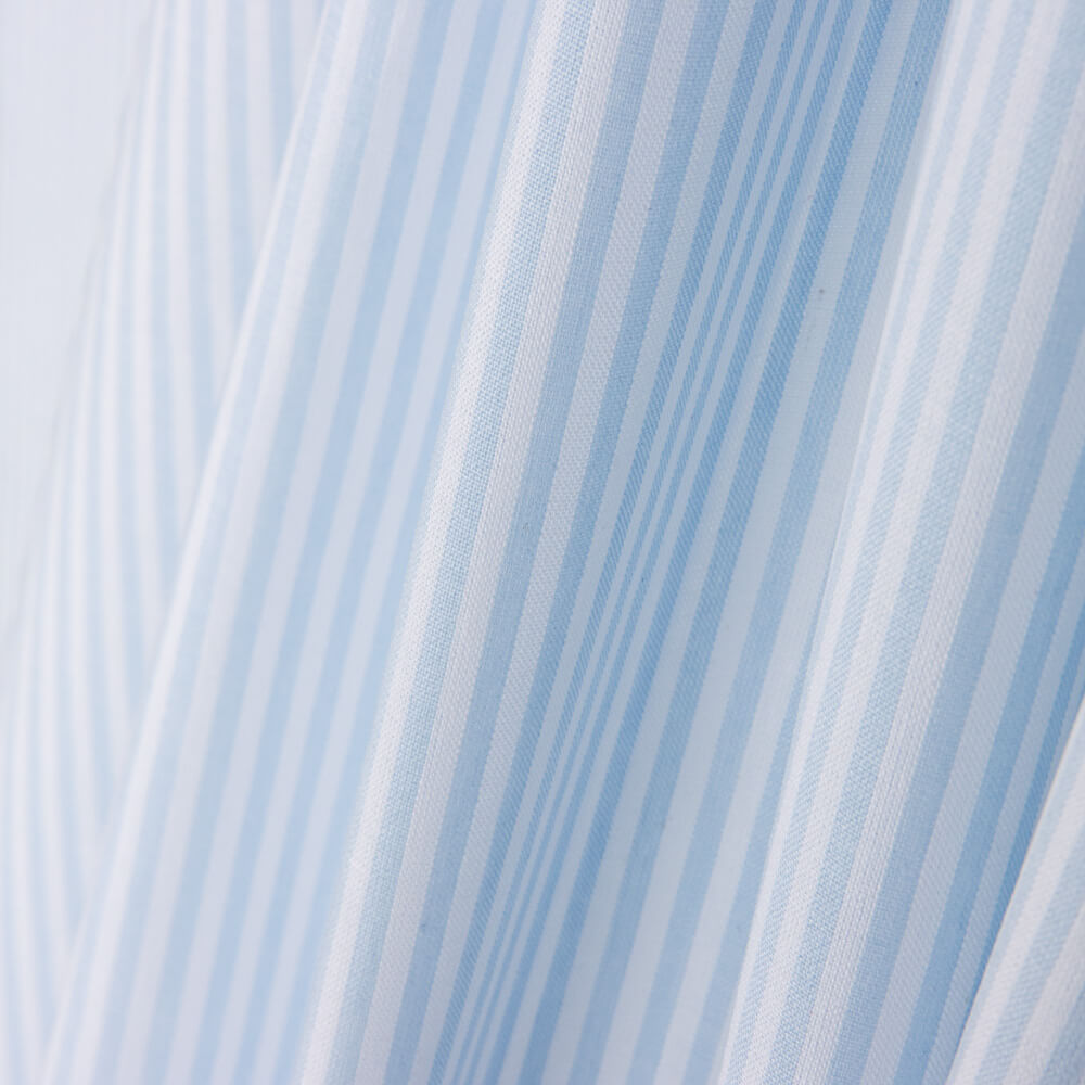 Algodão Listras Vichy Mini Azul Claro - Ribes y Casals