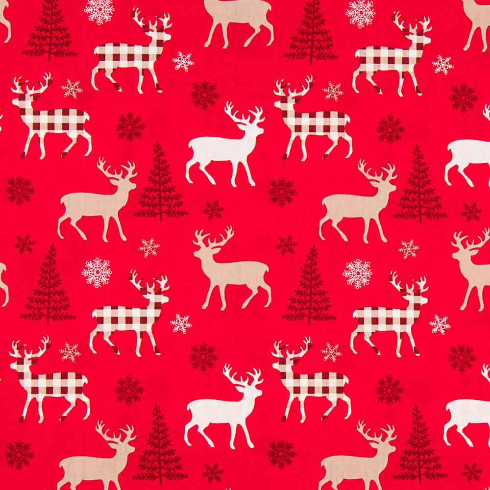 Algodão de Natal Veado Vermelho Alpino - Ribes y Casals