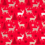 Sucatear Algodão Renos Vermelho 80x140cm - Ribes y Casals