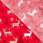 Sucatear Algodão Renos Vermelho 80x140cm - Ribes y Casals