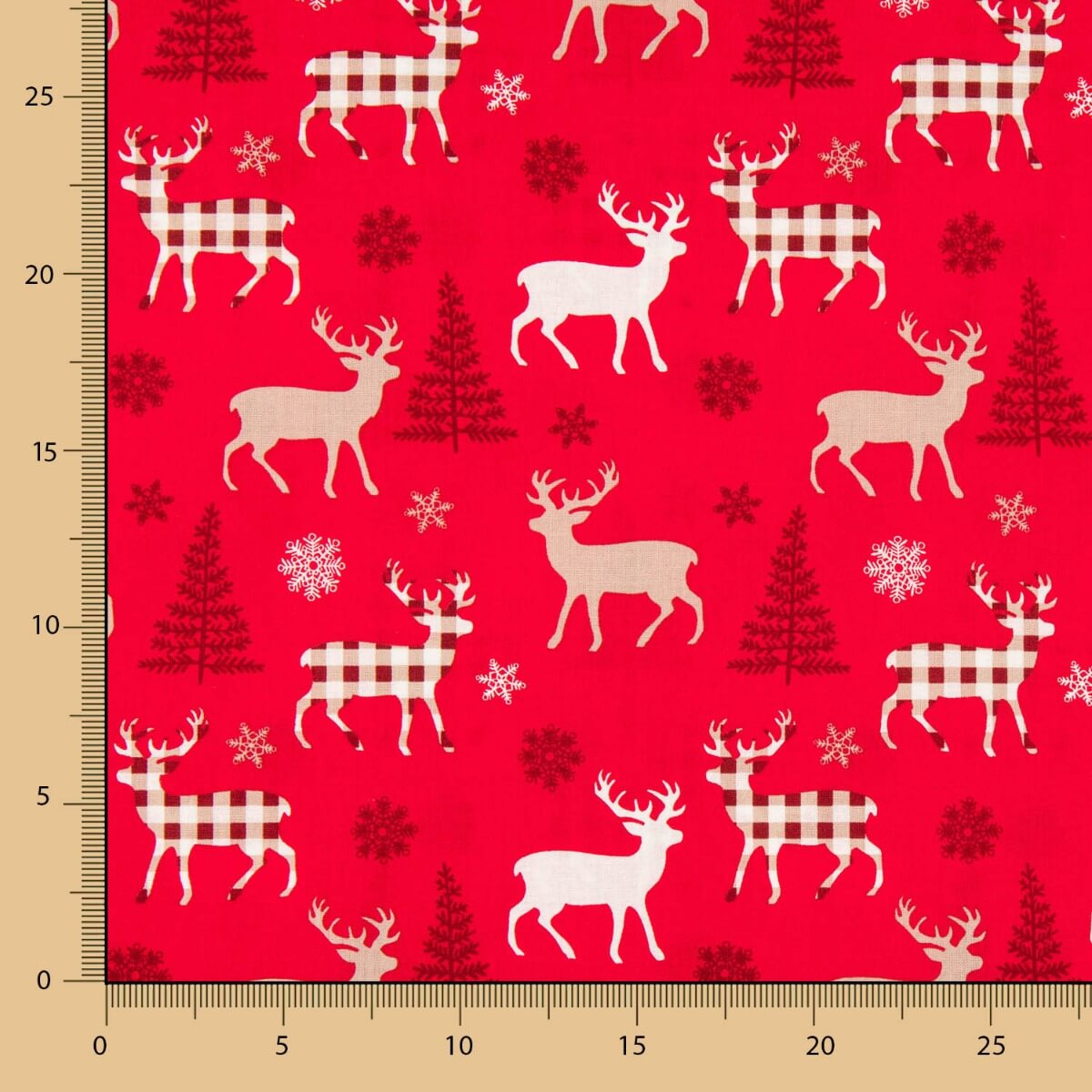 Algodão de Natal Veado Vermelho Alpino - Ribes y Casals