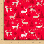 Sucatear Algodão Renos Vermelho 80x140cm - Ribes y Casals