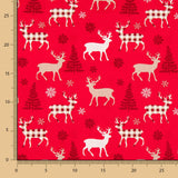 Sucatear Algodão Renos Vermelho 80x140cm - Ribes y Casals