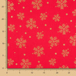 Algodão Vermelho Estrela Natal Ouro - Ribes y Casals