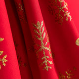 Algodão Vermelho Estrela Natal Ouro - Ribes y Casals