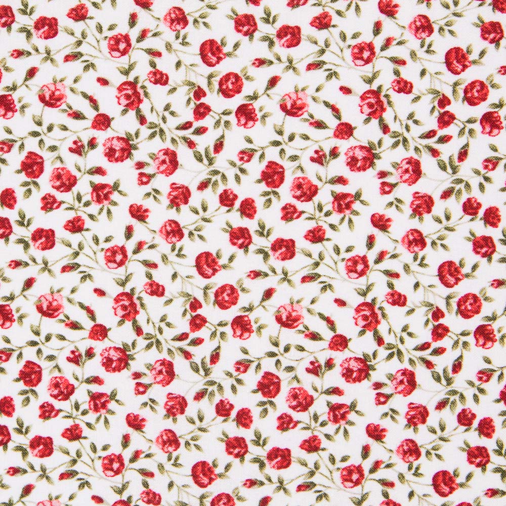 Algodón Rosas Rojas - Ribes y Casals