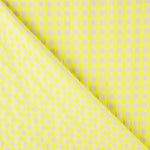 Algodão Seersucker Xadrez Limão - Ribes y Casals