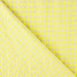 Algodão Seersucker Xadrez Limão - Ribes y Casals