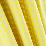 Algodão Seersucker Xadrez Limão - Ribes y Casals