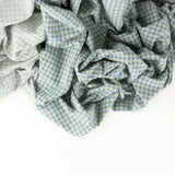 Algodão Seersucker Quadrado Médio Azul Médio/Verde - Ribes y Casals