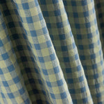 Algodão Seersucker Quadrado Médio Azul Médio/Verde - Ribes y Casals