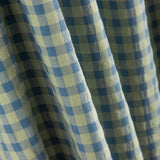 Algodão Seersucker Quadrado Médio Azul Médio/Verde - Ribes y Casals