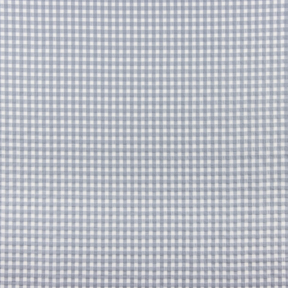 Algodón Seersucker Cuadro Medio Gris - Ribes y Casals