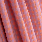 Algodão Seersucker Quadro Médio Laranja/Malva - Ribes y Casals