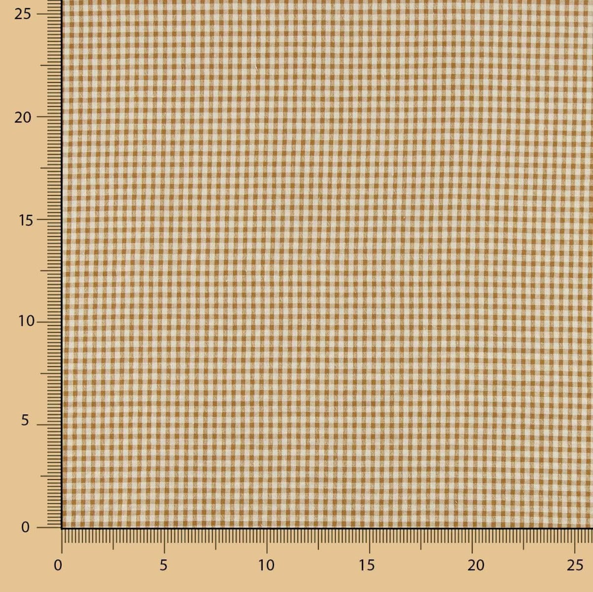Retal Algodón Seersucker Cuadro Mini Marrón 140x140 cm - Ribes y Casals