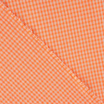 Algodão Seersucker Xadrez Mini Laranja Fluor - Ribes y Casals