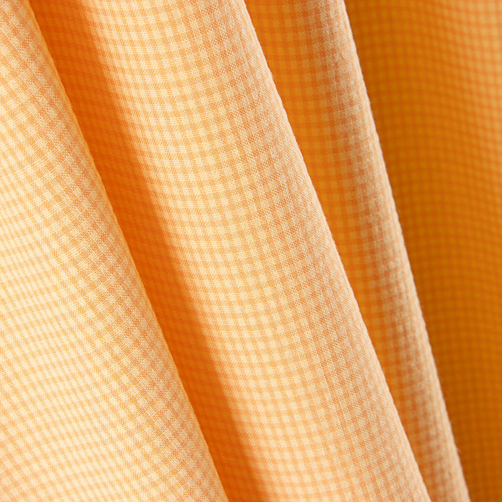 Algodão Seersucker Xadrez Mini Baunilha - Ribes y Casals