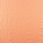 Algodão Seersucker Xadrez Laranja Fluor - Ribes y Casals