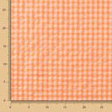 Algodão Seersucker Xadrez Laranja Fluor - Ribes y Casals