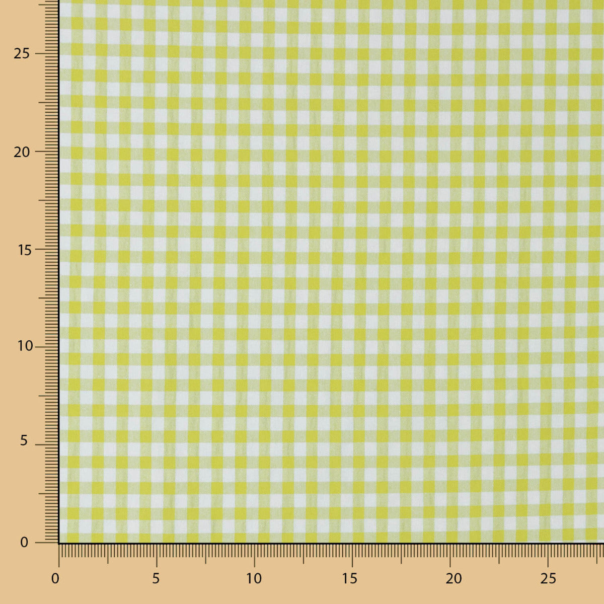 Algodão Seersucker Xadrez Verde Lima - Ribes y Casals