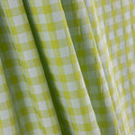 Algodão Seersucker Xadrez Verde Lima - Ribes y Casals