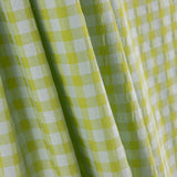 Algodão Seersucker Xadrez Verde Lima - Ribes y Casals