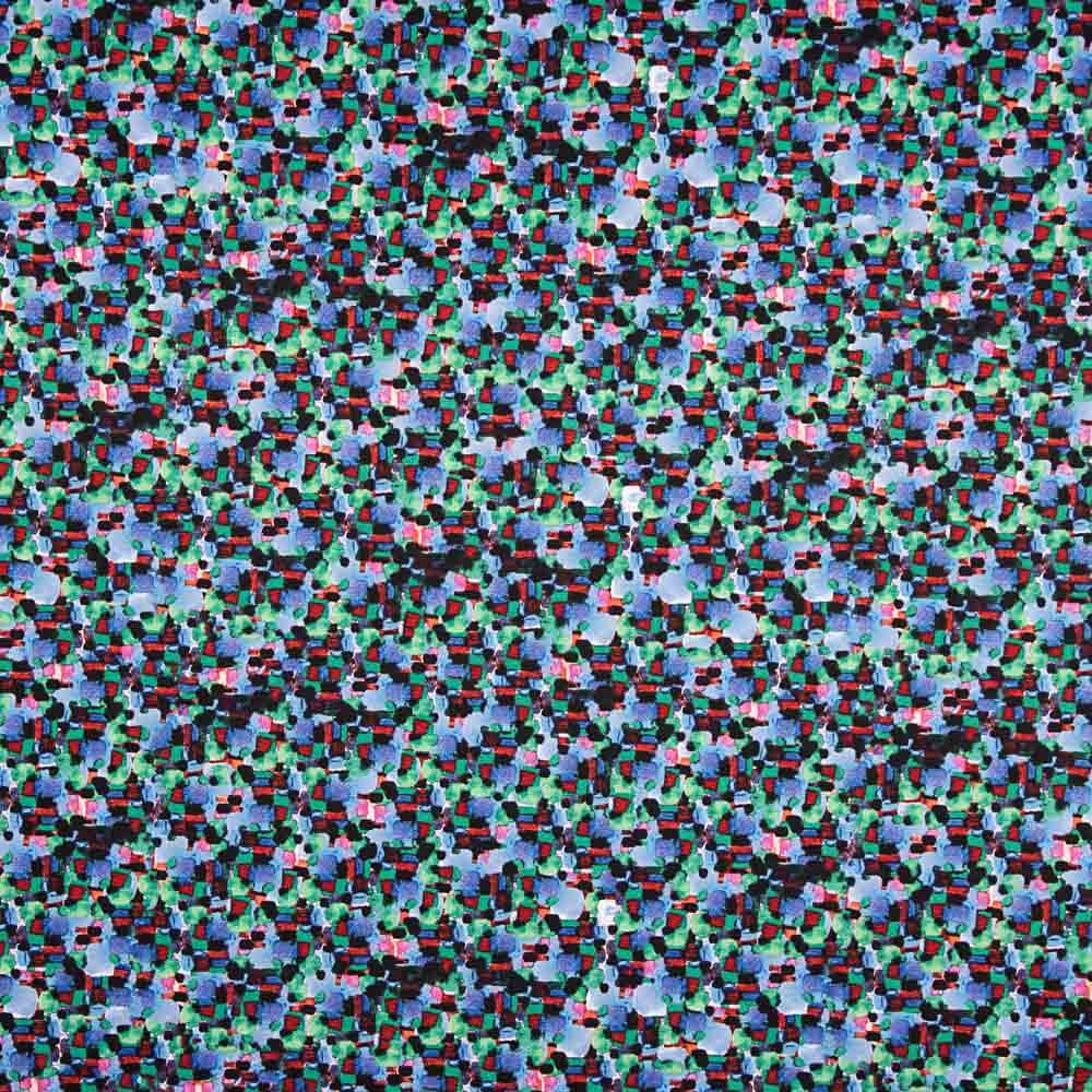 Algodão Spandex Mosaico Azul - Ribes y Casals