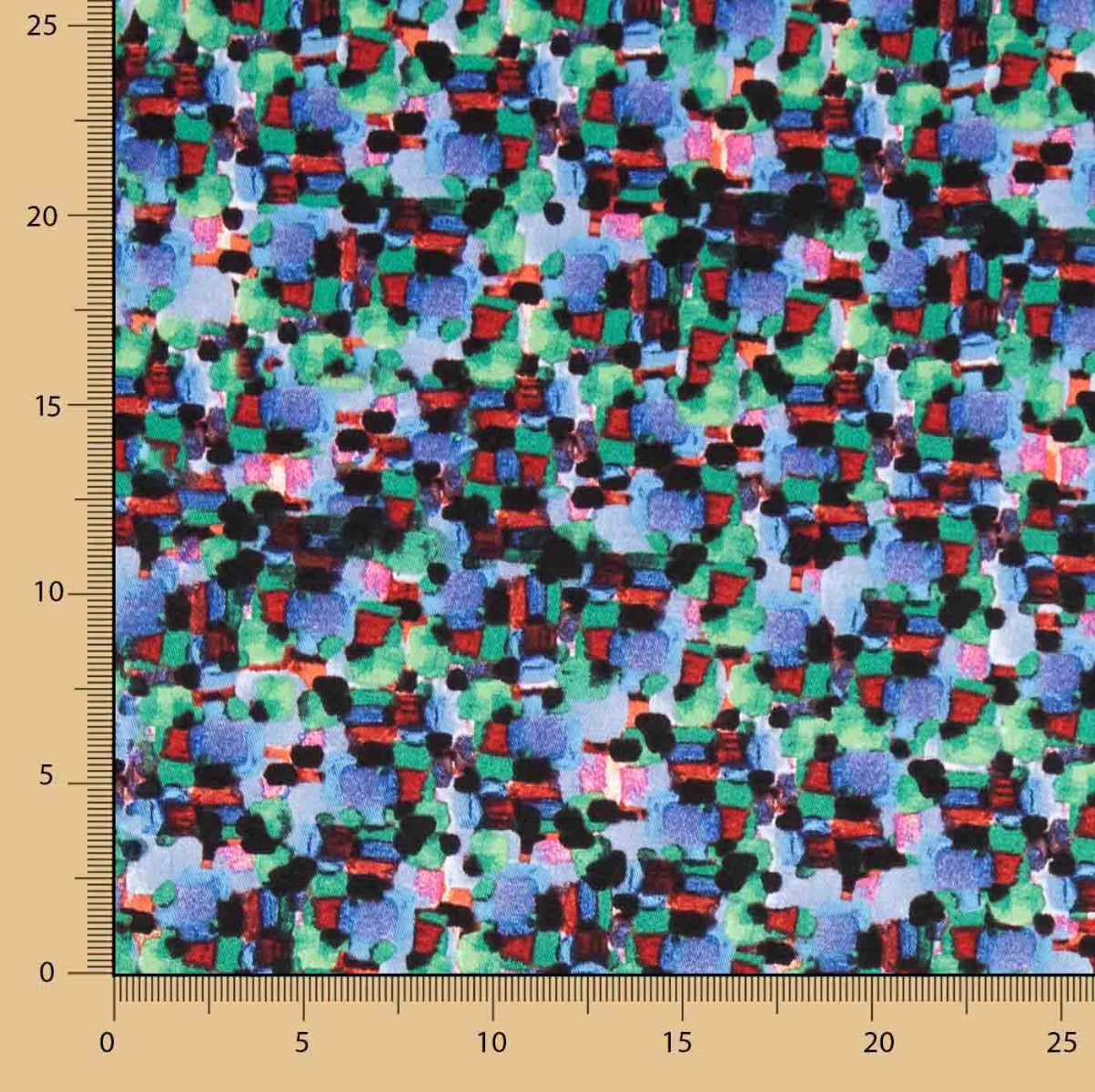 Algodão Spandex Mosaico Azul - Ribes y Casals