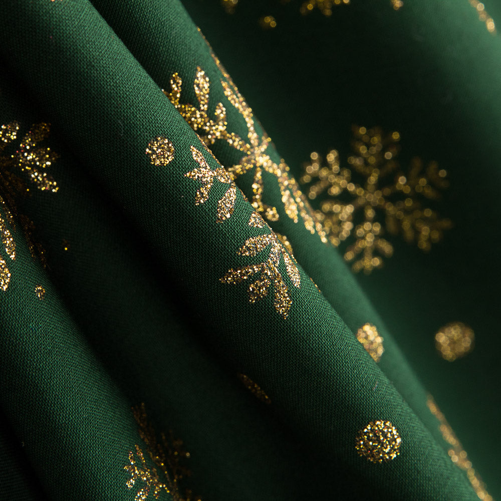 Algodão Verde Estrela Natal Ouro - Ribes y Casals