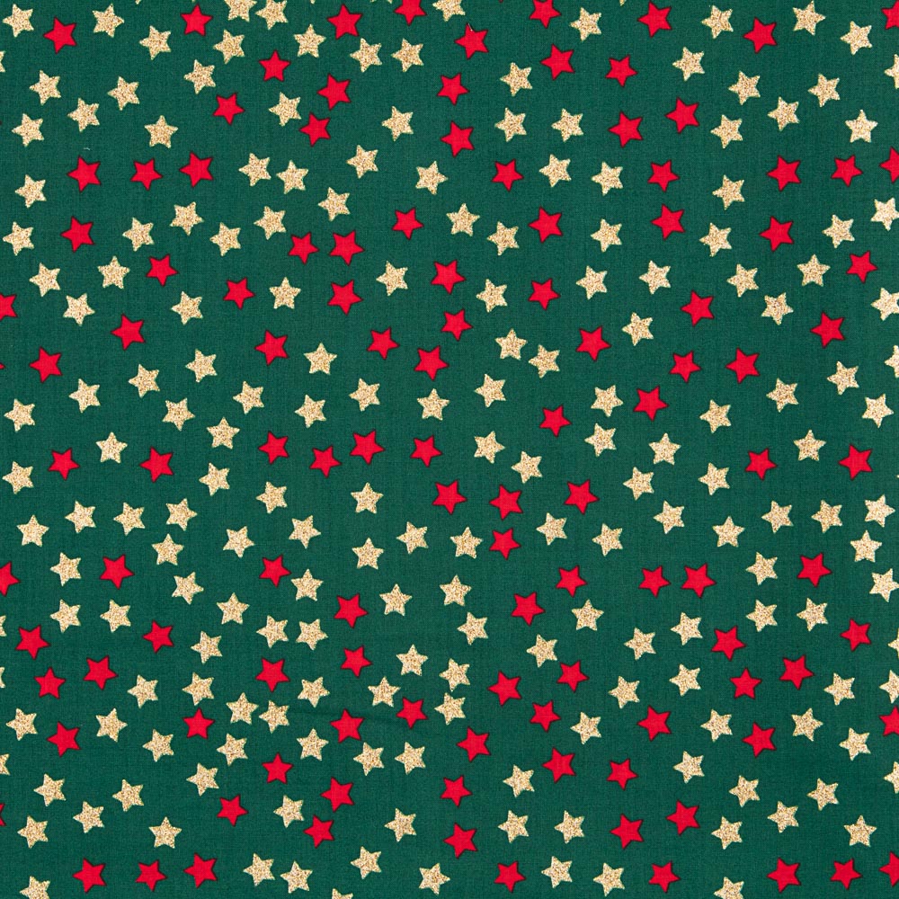 Algodão Natal Estrelas Lacado Ouro - Ribes y Casals