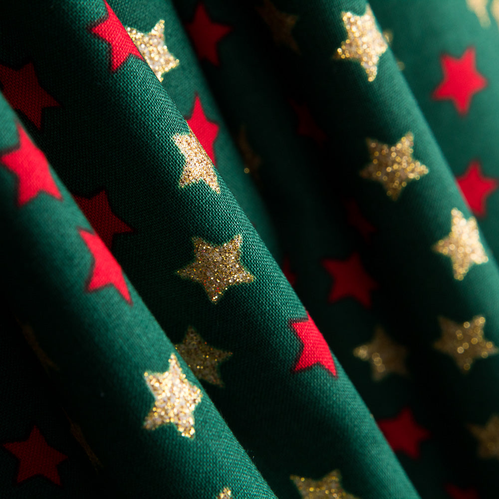 Algodão Natal Estrelas Lacado Ouro - Ribes y Casals
